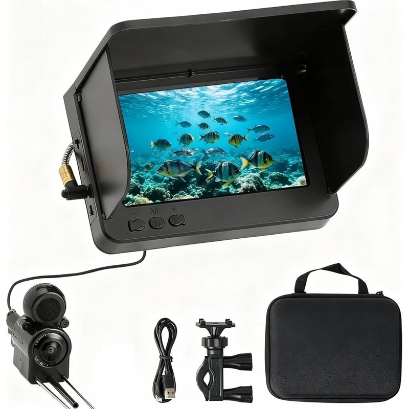 Fish Finder Portable - A64T-Underwater Fishing Finder Camera: 220°Wide-Angle Lens/Portable